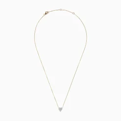 Necklaces & Pendants|Effy Jewelry 14K Yellow Gold Diamond Heart Necklace