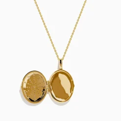 Necklaces & Pendants|Effy Jewelry 14K Yellow Gold Diamond Locket Pendant
