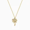 Necklaces & Pendants|Effy Jewelry 14K Yellow Gold Diamond Palm Tree Pendant
