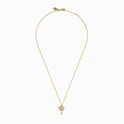 Necklaces & Pendants|Effy Jewelry 14K Yellow Gold Diamond Palm Tree Pendant