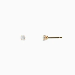 Earrings|Effy Jewelry 14K Yellow Gold Diamond Solitaire Stud Earrings, 0.15 TCW