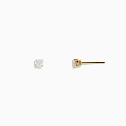 Earrings|Effy Jewelry 14K Yellow Gold Diamond Solitaire Stud Earrings, 0.25 TCW