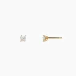 Earrings|Effy Jewelry 14K Yellow Gold Diamond Solitaire Stud Earrings, 0.25 TCW