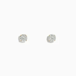 Earrings|Effy Jewelry 14K Yellow Gold Diamond Solitaire Stud Earrings 1.00 TCW