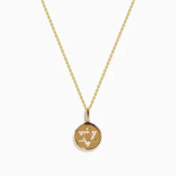 Necklaces & Pendants|Effy Jewelry 14K Yellow Gold Diamond Star of David Pendant