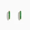 Earrings|Effy Jewelry 14K Yellow Gold Emerald Huggie Earrings