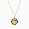 Necklaces & Pendants|Effy Jewelry 14K Yellow Gold Emerald Multi Sapphire and Diamond Panther Pendant