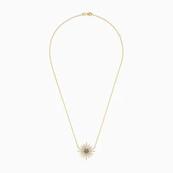 Necklaces & Pendants|BH Multi 14K Yellow Gold Espresso and White Diamond Necklace