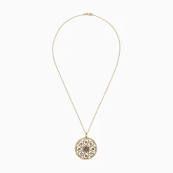 Necklaces & Pendants|Effy Jewelry 14K Yellow Gold Espresso and White Diamond Pendant, 1.43 TCW