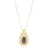 Necklaces & Pendants|Effy Jewelry 14K Yellow Gold Espresso and White Diamond Pendant, 0.29 TCW
