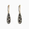 Earrings|BH Multi 14K Yellow Gold Espresso, Black and White Diamond Earrings, 1.26 TCW
