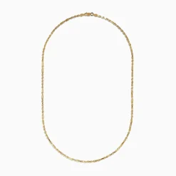 Necklaces & Pendants|Effy Jewelry 14K Yellow Gold Figaro Rope Chain Necklace 18"