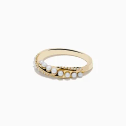 Rings|Effy Jewelry 14K Yellow Gold Fresh Water Pearl and Diamond Ring