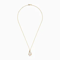 Necklaces & Pendants|Effy Jewelry 14K Yellow Gold Fresh Water Pearl and Diamond Pendant