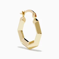 Earrings|Effy Jewelry 14K Yellow Gold Geometric Hoops