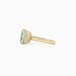 Rings|Effy Jewelry 14K Yellow Gold Green Amethyst Ring, 3.95 TCW