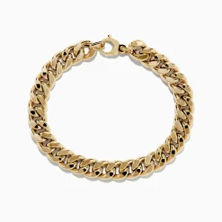 Bracelets|Effy Jewelry 14K Yellow Gold Hollow Curb Chain Bracelet 7.5"