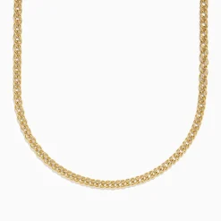 Necklaces & Pendants|Effy Jewelry 14K Yellow Gold Hollow Interlock Links Chain Necklace 18"