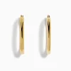 Earrings|Effy Jewelry 14K Yellow Gold Hollow Oval Hoop Earrings