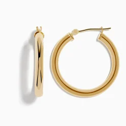 Earrings|Effy Jewelry 14K Yellow Gold Hollow Round Hoop Earrings