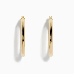Earrings|Effy Jewelry 14K Yellow Gold Hollow Tube Hoops