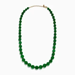 Necklaces & Pendants|Effy Jewelry 14K Yellow Gold Jade Necklace, 339.00 TW