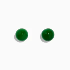 Earrings|Effy Jewelry 14K Yellow Gold Jade Stud Earrings, 18.70 TW