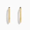Earrings|Effy Jewelry 14K Yellow Gold Kniff Edge Tube Hoops