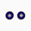 Earrings|Effy Jewelry 14K Yellow Gold Lapis and Diamond Star Compass Earrings