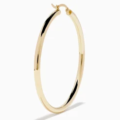 Earrings|Effy Jewelry 14K Yellow Gold Large Tube Hoop Earrings
