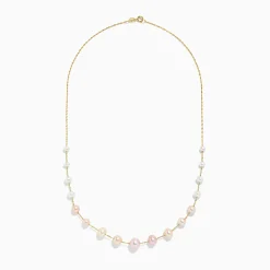 Necklaces & Pendants|BH Multi 14K Yellow Gold Multi Color Pearl Necklace