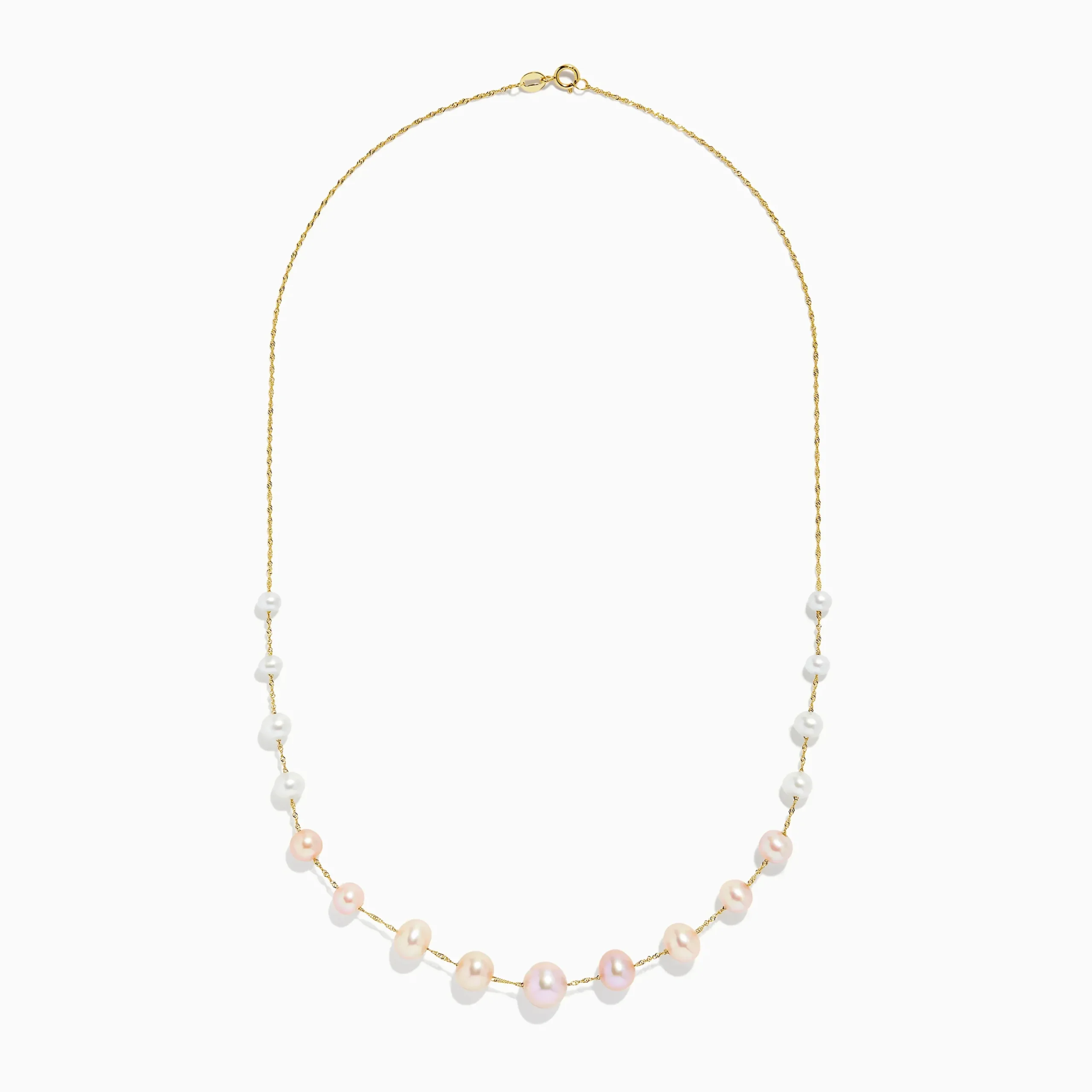 Necklaces & Pendants|BH Multi 14K Yellow Gold Multi Color Pearl Necklace