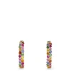 Earrings|Effy Jewelry 14K Yellow Gold Multi Sapphire and Tsavorite Hoop Earrings, 1.81 TCW