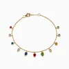 Bracelets|Effy Jewelry 14K Yellow Gold Multi Sapphire Diamond Rain Drop Station Bracelet