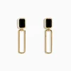 Earrings|Effy Jewelry 14K Yellow Gold Onyx Paperclip Drop Earrings