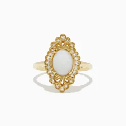 Rings|BH Multi 14K Yellow Gold Opal And Diamond Ring