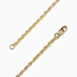 Bracelets|Effy Jewelry 14K Yellow Gold Open Heart Solid Glitter Chain Ankle Bracelet 10"