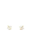 Earrings|Effy Jewelry 14K Yellow Gold Pearl and Diamond Accented Stud Earrings, 0.14 TCW