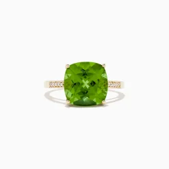 Rings|BH Multi 14K Yellow Gold Peridot and Diamond Ring
