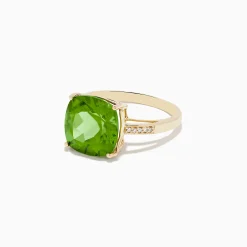 Rings|BH Multi 14K Yellow Gold Peridot and Diamond Ring