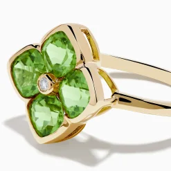 Rings|Effy Jewelry 14K Yellow Gold Peridot and Diamond Ring