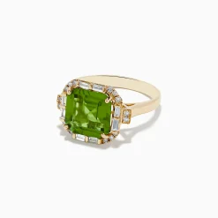 Rings|BH Multi 14K Yellow Gold Peridot and Diamond Ring