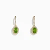 Earrings|BH Multi 14K Yellow Gold Peridot and Diamond Earrings