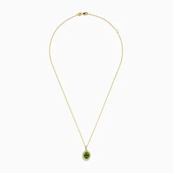 Necklaces & Pendants|BH Multi 14K Yellow Gold Peridot and Diamond Pendant