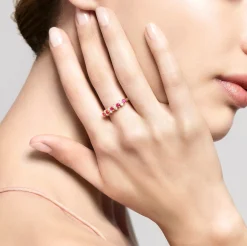 Rings|Effy Jewelry 14K Yellow Gold Ruby and Diamond Band, 0.76 TCW