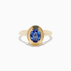 Rings|Effy Jewelry 14K Yellow Gold Tanzanite Faux-Triple Bezel Ring