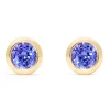 Earrings|Effy Jewelry 14K Yellow Gold Tanzanite Stud Earrings, 0.91 TCW