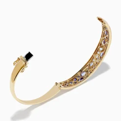 Bracelets|Effy Jewelry 14K Yellow Gold Tanzanite u0026 Diamond Starfish Bangle