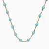 Necklaces & Pendants|Effy Jewelry 14K Yellow Gold Turquoise Necklace, 7.75 TCW