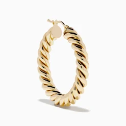 Earrings|Effy Jewelry 14K Yellow Gold Twisted Tube Hoops